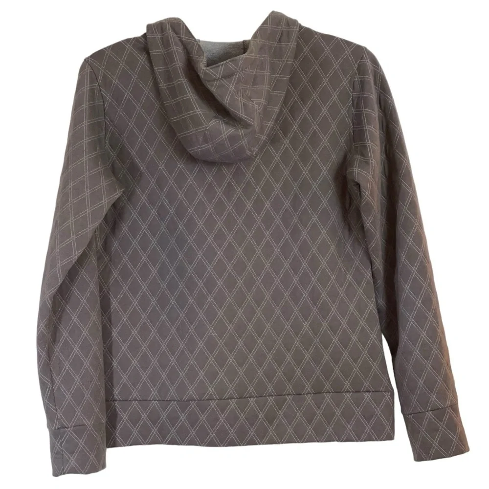 Women’s Kavu , waffle knit quilted hooded jacket, full zip. Size large GUC - Picture 4 of 8
